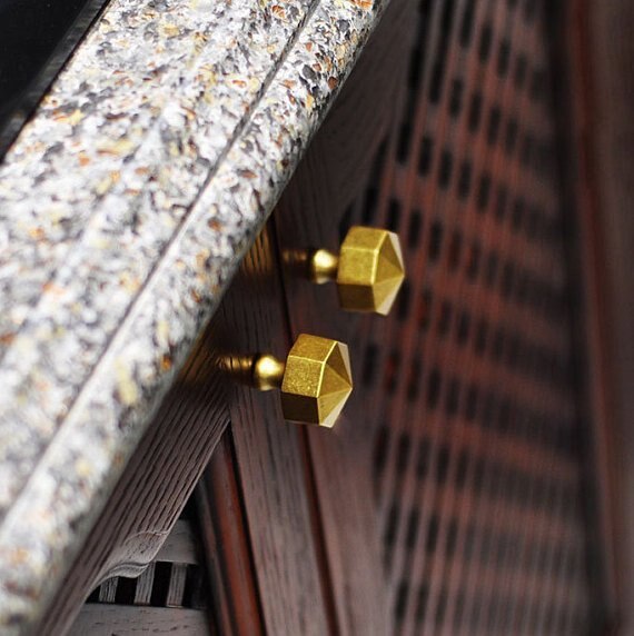 1pc Pure Copper Knobs Cabinet Door Knob Handles Dresser Pulls Drawer Pull Handles Antique Brass Rustic Kitchen Cupboard Knobs