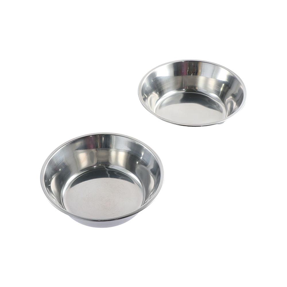 Gamelle de grande capacité en acier inoxydable antirouille pour animaux de compagnie, bols de mangeoire à eau pour chat, récipient de nourriture pour animaux de compagnie argenté, fournitures pour chaton