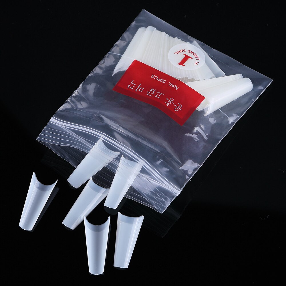 500 stuks 10 maten gladde oppervlakte nep nagel kunst patch vinger verlengstuk nagel tips gladde oppervlakte nep nagel kunst patch