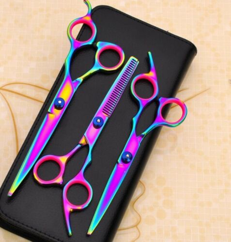 Dog Grooming scissors 6 Inch Pet Cutting Thinning Curved shears kit