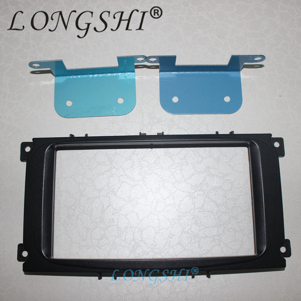 Fascia de Radio de coche de 2 Din para Ford Focus II, Mondeo Kuga s-max c-max Galaxy II, Kit de tablero estéreo compatible con instalación, Marco embellecedor de fábrica 2di