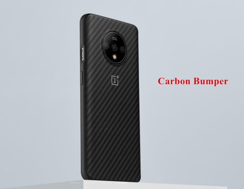 100% original back cover for oneplus 7T 7 pro protective case sandstone silicone nylon carbon fiber bumper: For oneplus 7T / carbon bumper