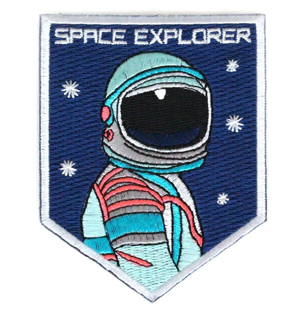 Collectibles Geborduurde Stof Badges Universe Space Ufo Vlucht Astronaut Armband Hook &amp; Loop Fasteners Applique Kleding Jeans: 3HookLoop