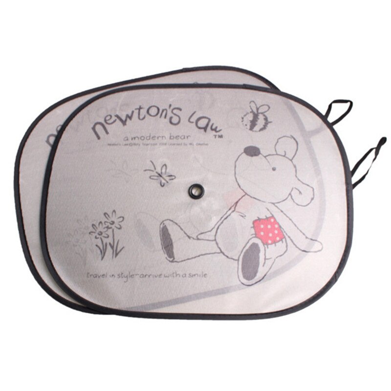 2 uds parasol automático para coche, parasol con dibujos animados, ventosa para ventana, cortina para coche, cubiertas de para coche