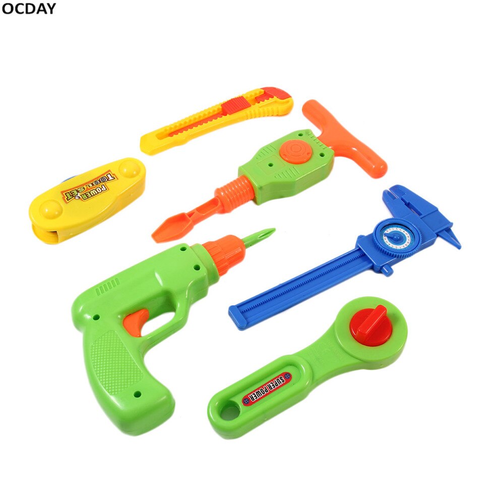 OCDAY 32 stks Reparatie Gereedschap Set Power Tools Kinderen Speelgoed Craftsman rollenspel Simulatie Fixing Speelgoed PVC Jongen Speelgoed Draagbare Kit