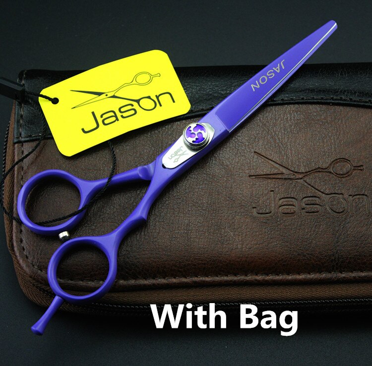 6 inch Brand Jason TOP GRADE Hairdressing Scissors JP 440C Barbers Cutting Scissors Thinning Shears Hair Scissors: One Cutting Add Bag