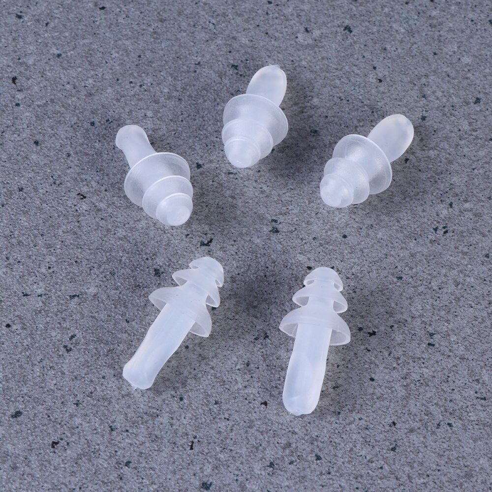 40pcs Silicone Earplugs Water-proof Ear Plugs Sleep Noise Reducing Ear Plugs (Transparent)