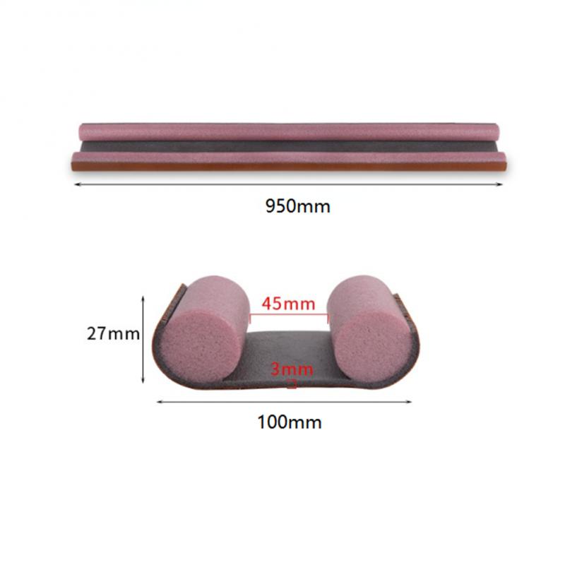 Tira de vedação inferior da porta, excluídor de rascunho, rolha, proteção, isolamento de espuma de borracha de silicone duplo, anti-frio, removível, weatherstrip: Cáqui
