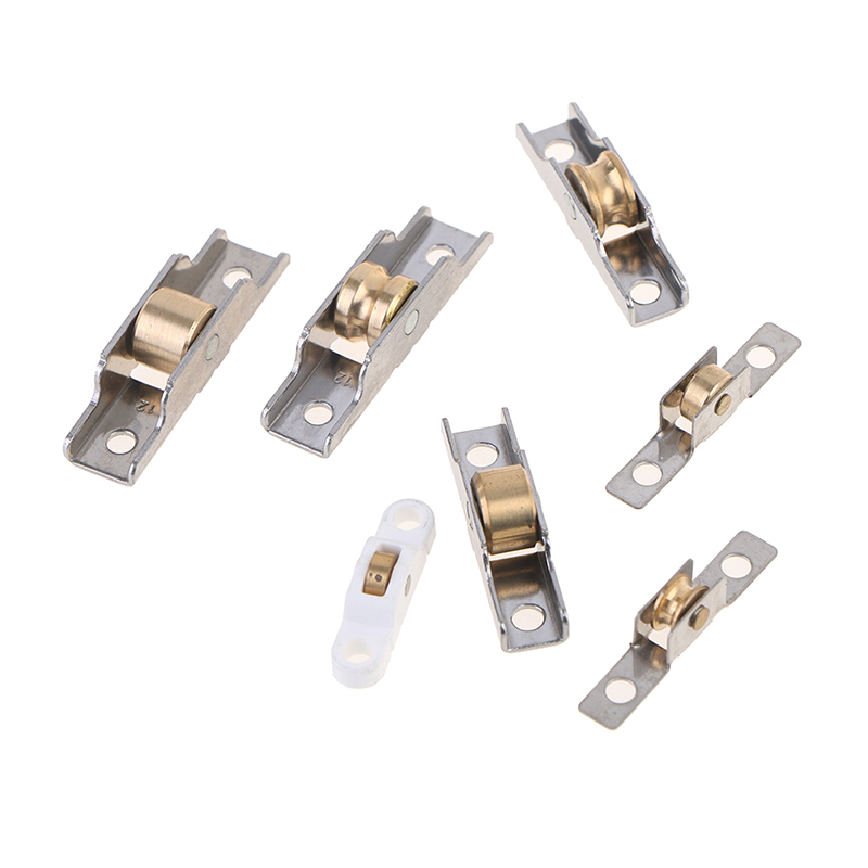 Roulettes de porte marketen acier inoxydable, armoire à roulettes, roulettes en cuivre, glissières de poulie de roue, quincaillerie de meubles de fenêtre de garde-robe, 1PC