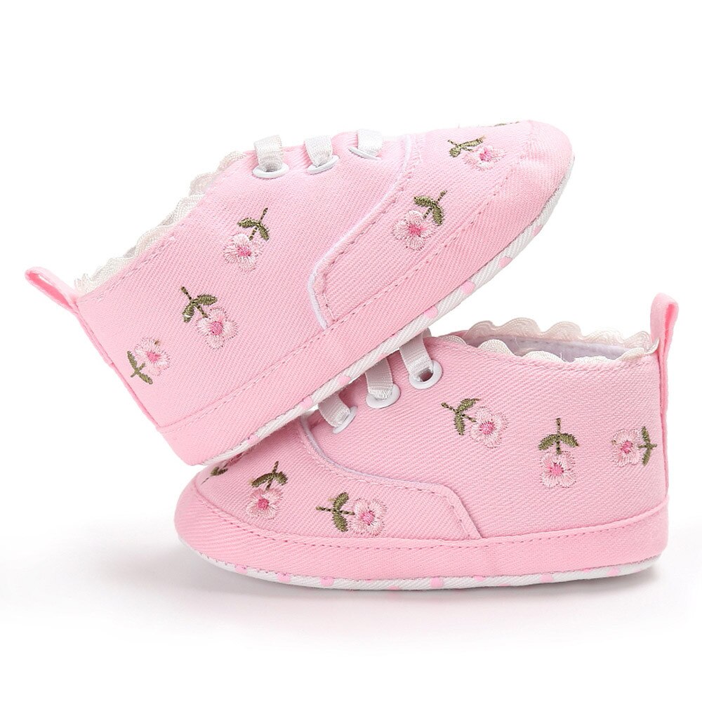 #37 printemps automne bébé chaussures pour -né impression florale bébé filles semelle souple premiers marcheurs chaussures antidérapantes pour bébé