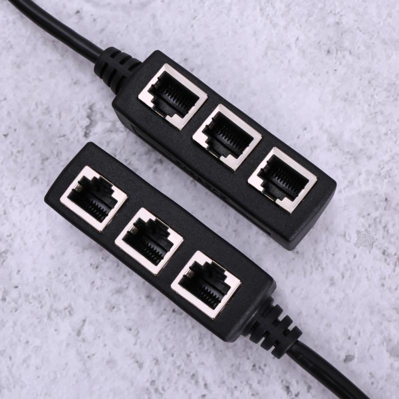 RJ45 Connector Ethernet Cable Splitter 1 Male To 3 Female Port LAN Network Plug RJ45 Adapter Ethernet Network Cable Accessories