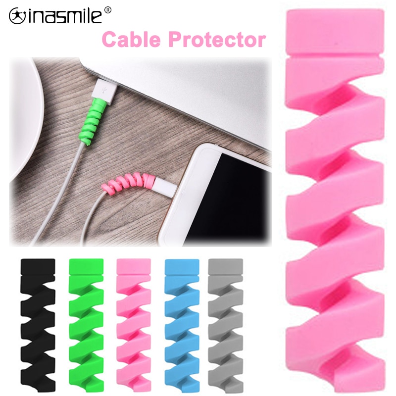 2-10 st laddningskabel skydd kabelhantering usb laddare sladd kabel organiserare för miniusb android typec kabel upprullningsklämma