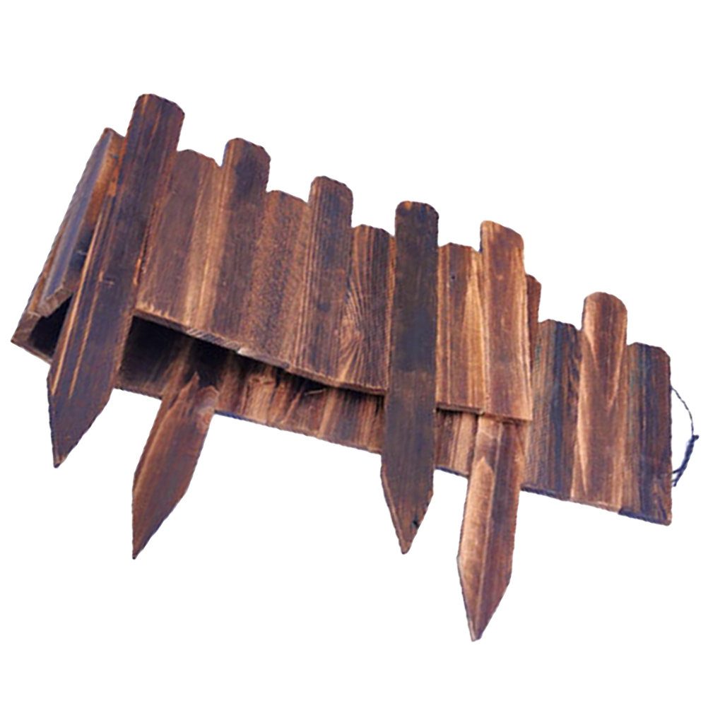 Borde de valla de jardín de madera, protección anticorrosión para césped y paisaje, arbustos decorativos naturales reutilizables para exteriores, árboles y plantas