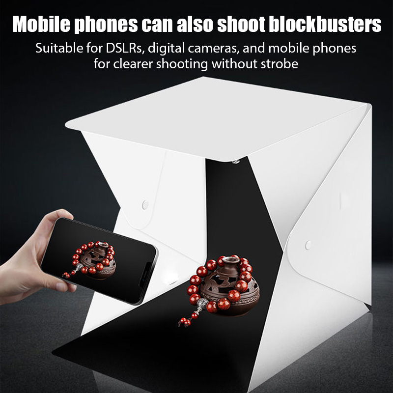 Draagbare opvouwbare Photobox Fotografie LED-licht Kamer Fotostudio Licht Tent Soft Box Achtergronden Photobox voor DSLR-camera