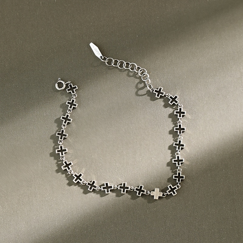 Echt 925 Sterling Zilveren Kruis Enkelband Op De Been Vrouwelijke, vintage Enkelbanden Voor Vrouwen Foot Chain Sieraden