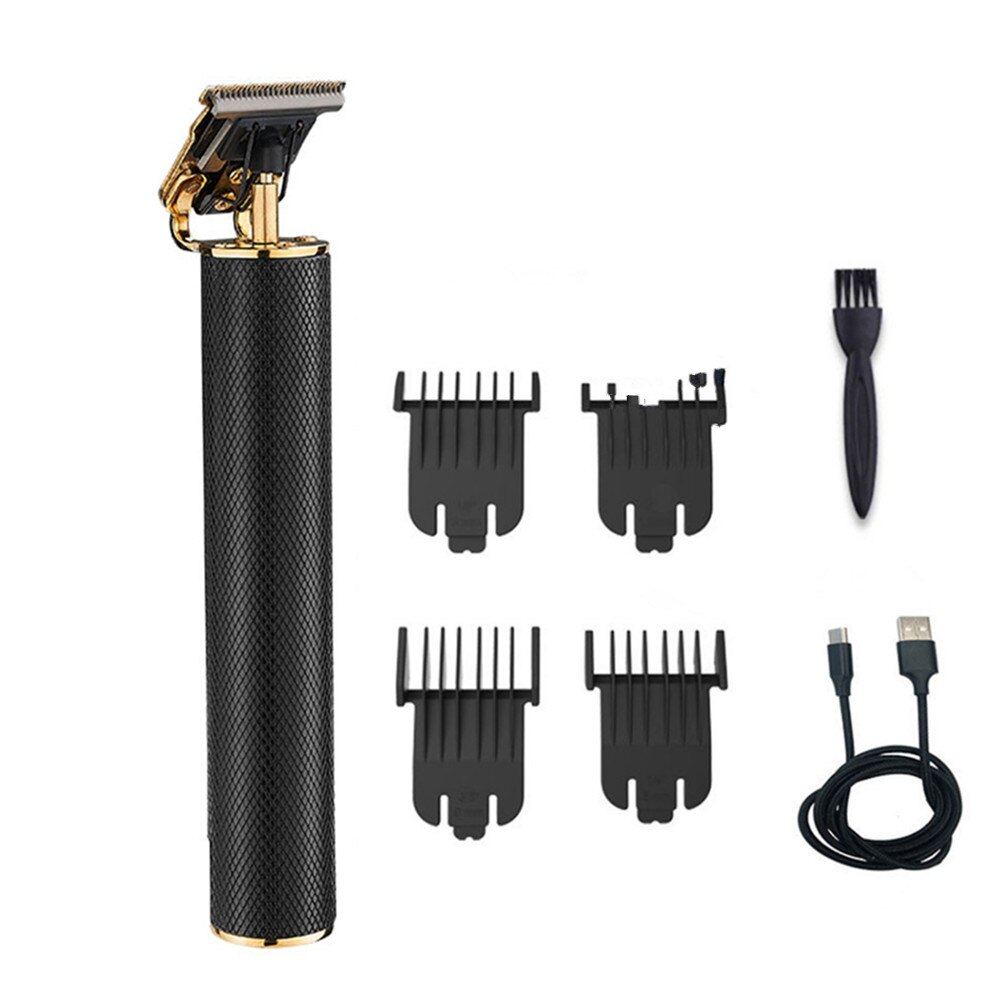 0mm T-Type Ceramic Blade Men Electric Hair Clipper Hair Trimmer USB Rechargeable Hair Cutter Machine Edge Outliner