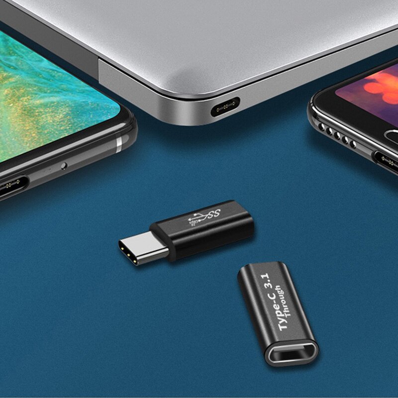 1 st 90 graders rät vinkel usb 3.1 typ c hane till hona usbc hona till hona hane till hane omvandlaradapter