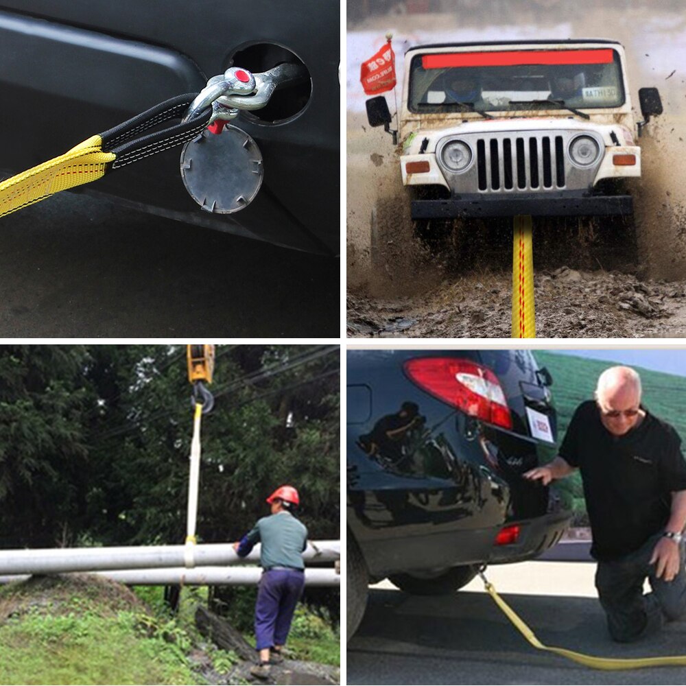 2&quot; x 6ft Nylon Web Lifting Sling Tow Strap Eye &amp; Eye with Heavy Duty Flat Loops Polyester webbing