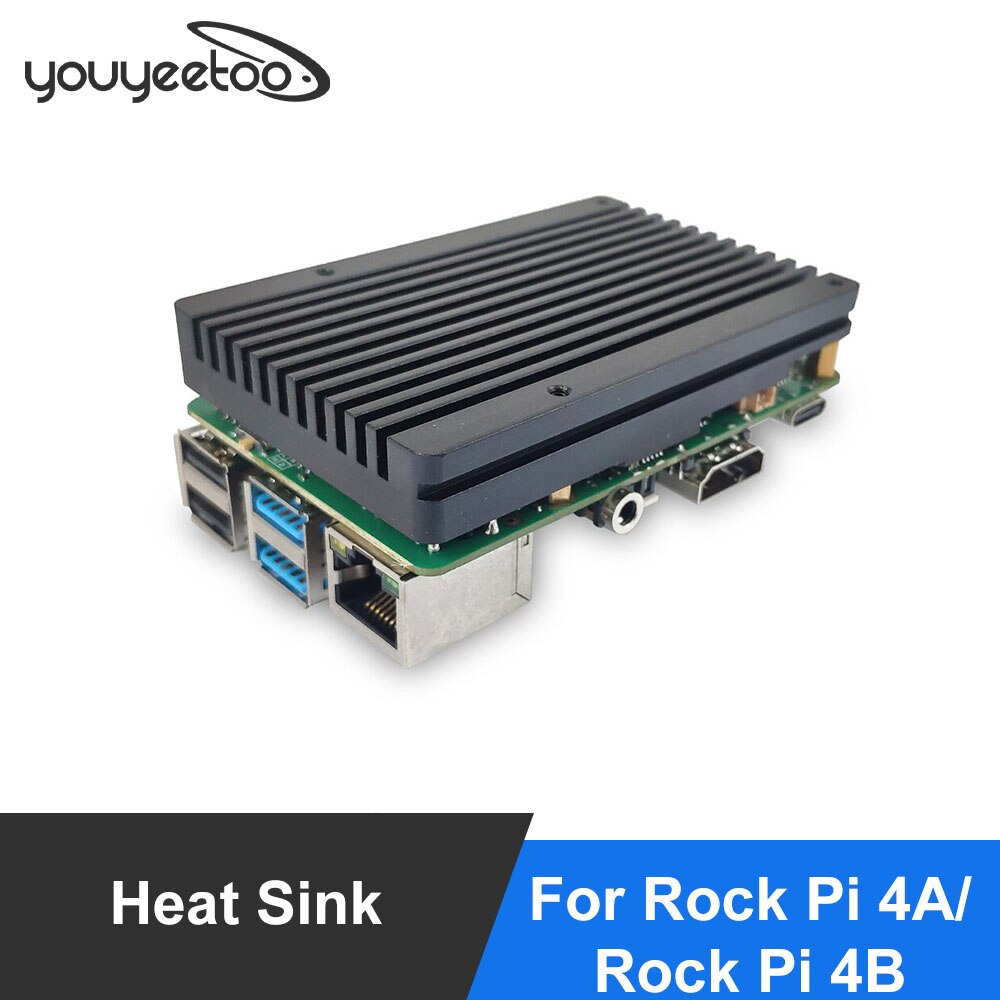 Dissipador de calor para rock pi 4a ou rock pi 4b