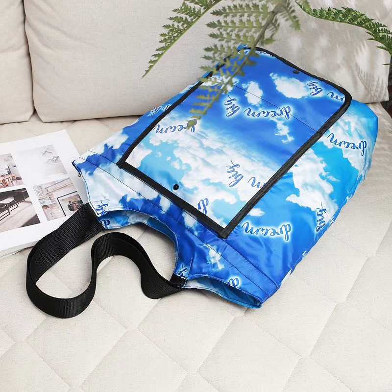 De gran capacidad de nylon con estilo de impresión bolsa nevera portátil almuerzo bolsa el almuerzo bolsa | Hielo térmico supermercado aislado bolso para la compra, bolsa de