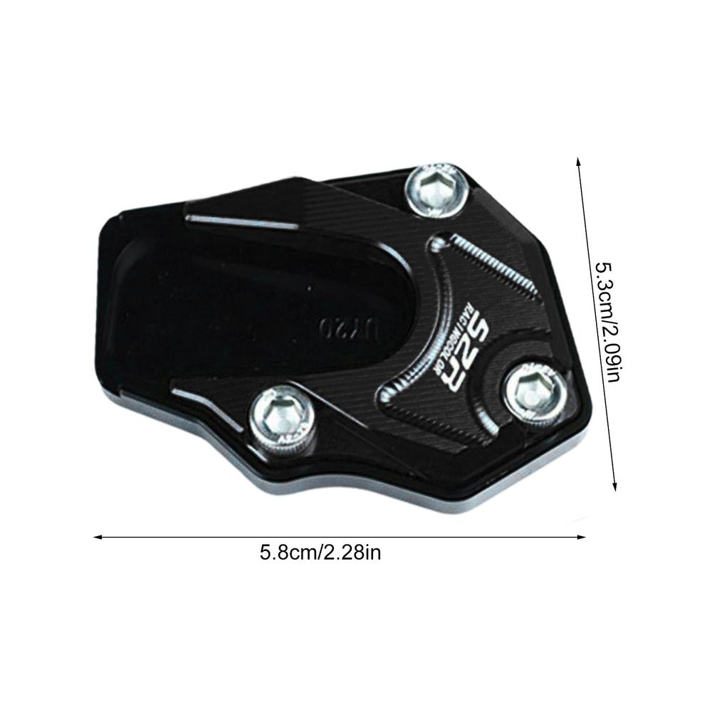 Aluminium Motorfiets Fiets Kickstand Extender Voet Zijstandaard Verlengstuk Voetsteun Plaat Motor Accessoires: WHITE