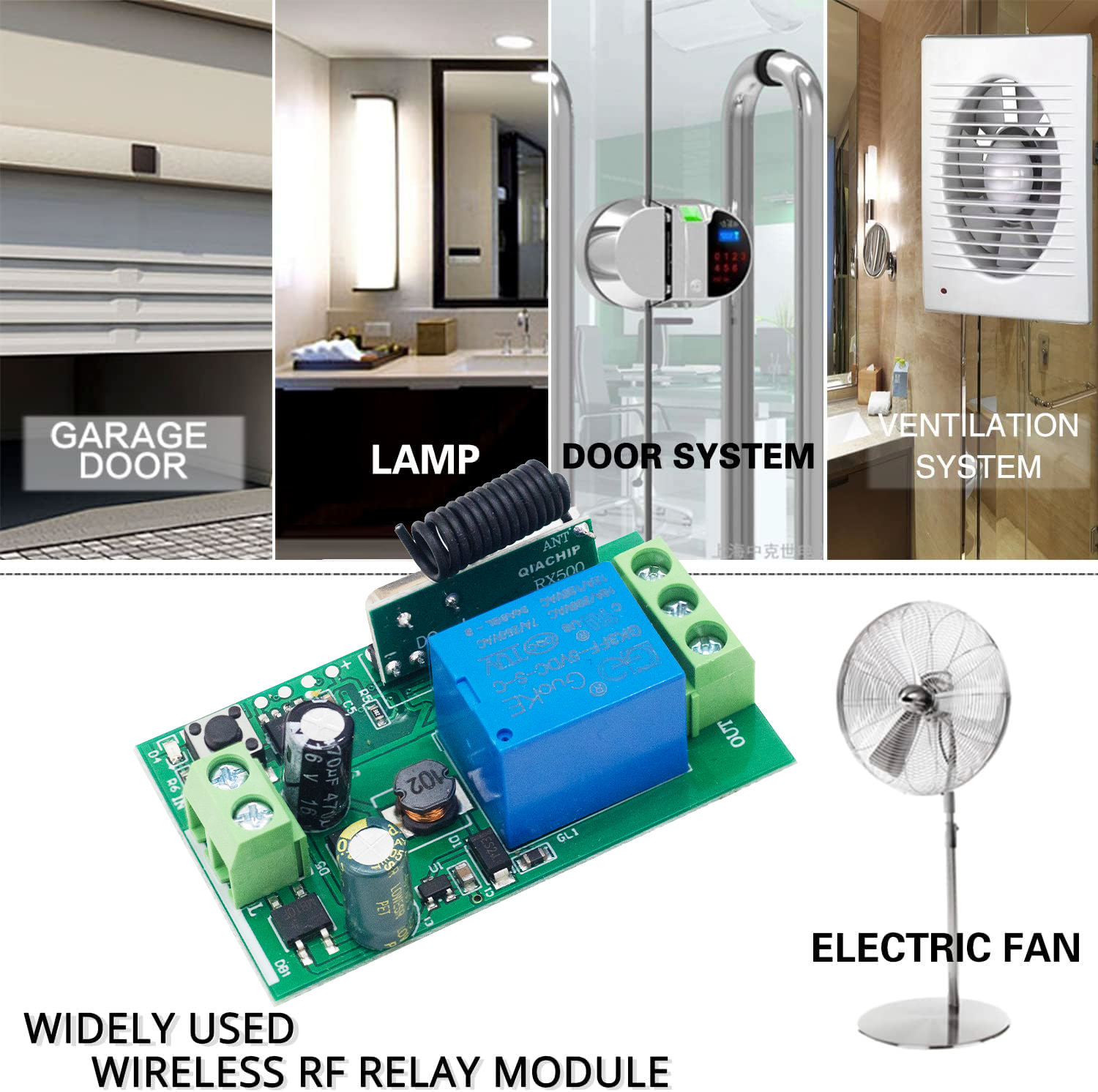 433MHz suchy przełącznik kontaktowy pilot 10A 1CH AC110V 220V moduł przekaźnika odbiornik nadajniki pilot do silnika oświetlenia