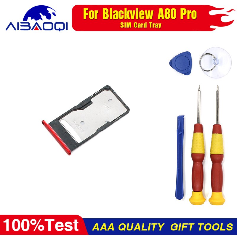 Sim Card Holder Sim Card Slot Tray Holder For Blackview A80 Pro Smart Phone Perfect Replacement Parts Free Tools: red