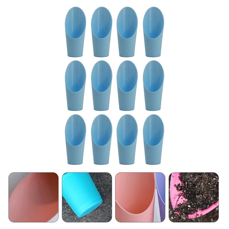12Pcs Bonsai Tool Portable Plastic Bucket Scoop Gardening Tool Potting Scooper for Garden