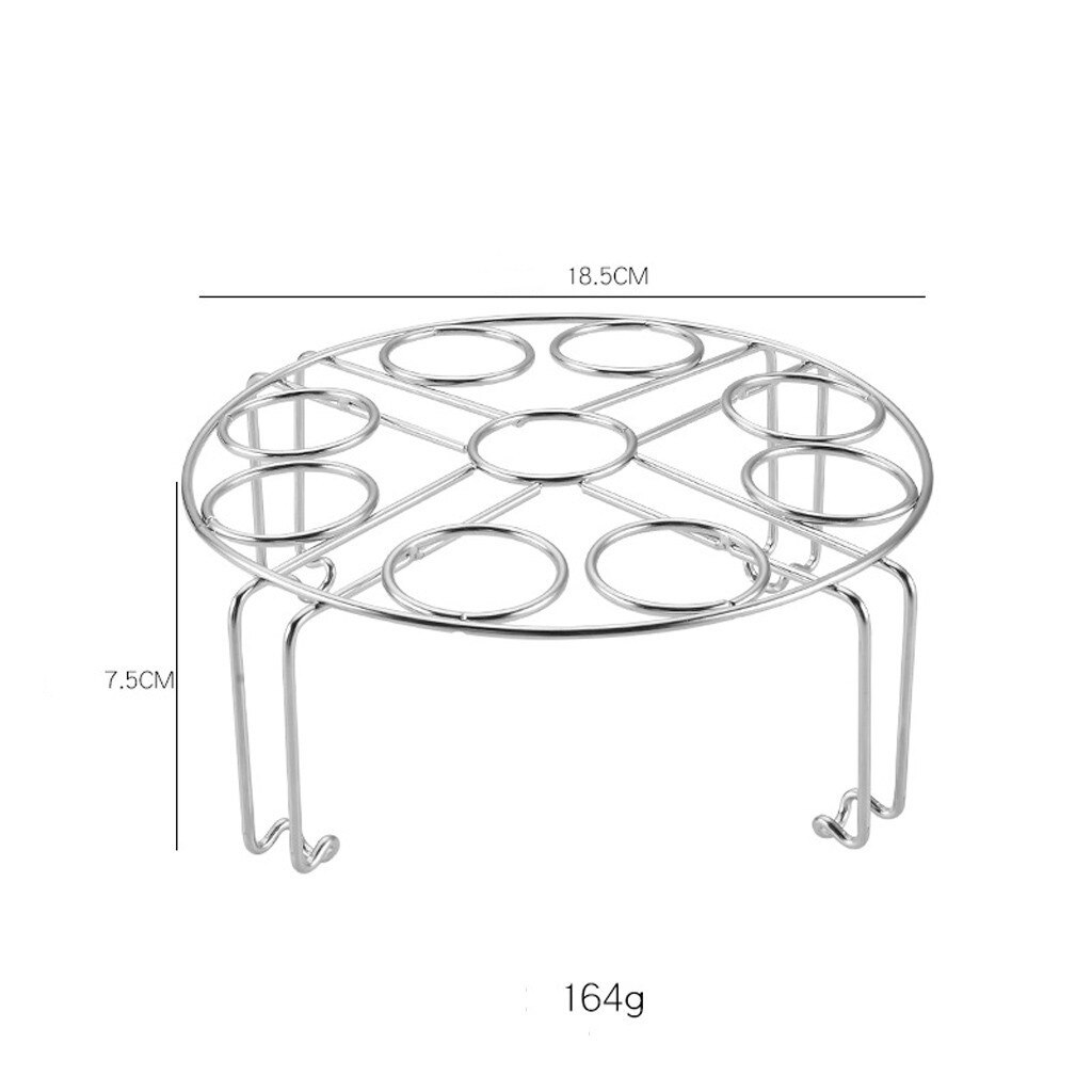 food grade kitchen stainless steel multifunctional egg steamer tripod steam rack support tray kitchen accessories: S