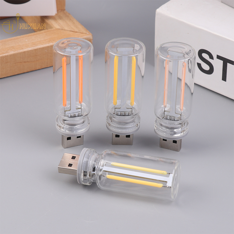 Retro usb led-glødepære med touch-dæmpning 5v retro led-pære med edison-funktion natlampe camping glødepære dekorativ led-belysning