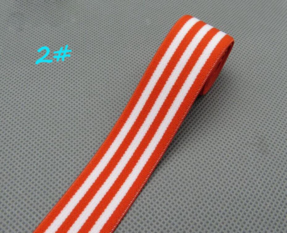 Babymanchet met 25mm breedtes, tailleband naaimateriaal, kleurrijke zachte streep elastische band, felle kleur streep elastische band  s0621l: No2