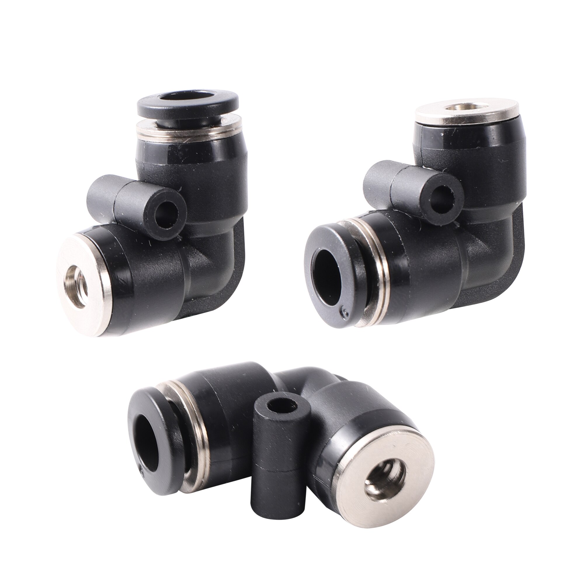 Garden irrigation Quick Couplings 3/16" Thread To 6mm Elbow Slip Lock fast Connector Cooling Fogger Pneumatic Pipe Fitting 3 Pcs