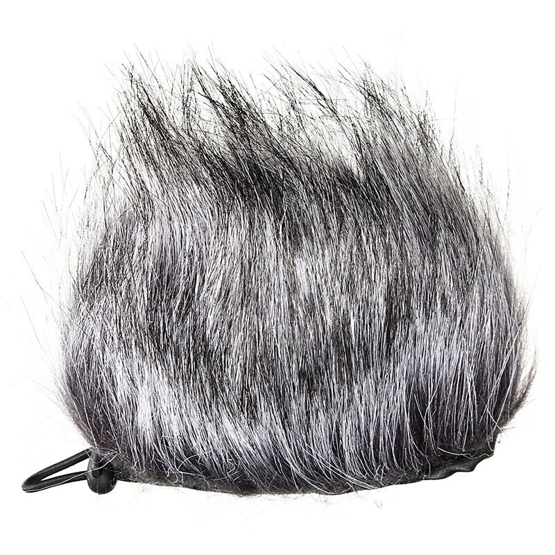 Interview Microphone Camera Windproof Artificial Fur Microphone Cover Muff Windsn Sleeve Shield For Sony D50 Recorder 120X13: Default Title