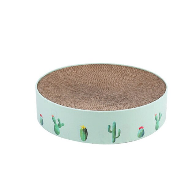 Rascador para gatos, rascador redondo de papel corrugado, rascador para gatos, para pulir uñas, protección interactiva, muebles, juguetes para gatos, suministros para mascotas: Green / Dia 32cm