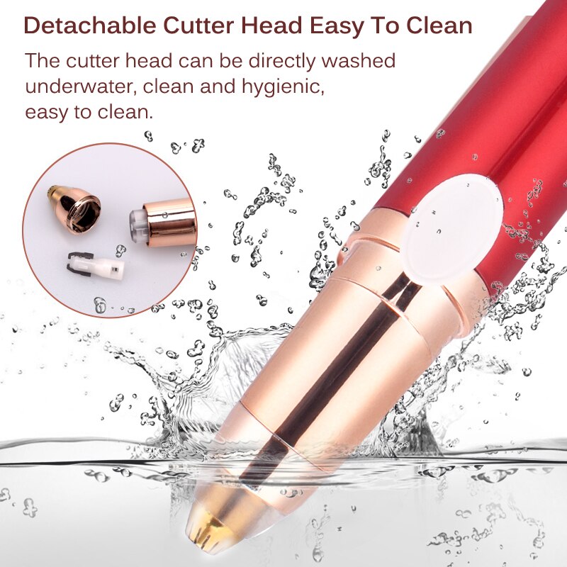 Oplaadbare elektrische gezichts- en wenkbrauwschaar, mini draagbare tondeuse voor vrouwen, lichaamsscheerapparaat, ontharingsmes, pijnloos scheermes, epilator