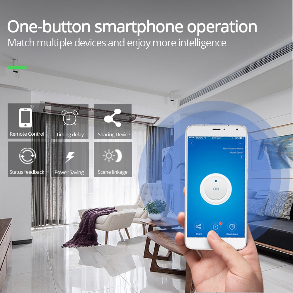 TISHRIC 10/16A Smart Home Automation Basic Wireless Wifi Switch DIY Relay Module Controller Work Wireless Remote Domotica Alexa