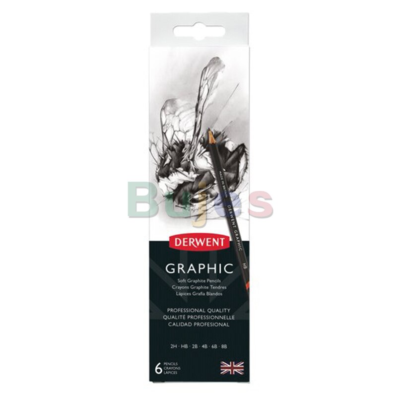 Derwent Grafische Tekening Potloden, Medium, Metalen Tin, Schetsen Potloden, Houtskool Potlood Kunst Levert, art Potloden Graphite