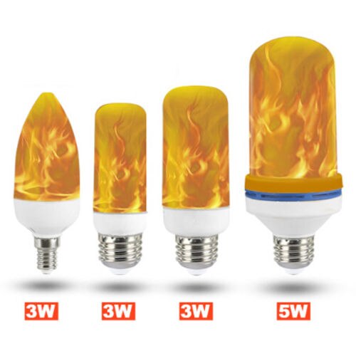 1Pcs LED Flame Effect Fire Light Corn Bulb E27 Simulated Nature Flicking Decor Lamp LED Emulate Flame Lamp Home Restaurant Use