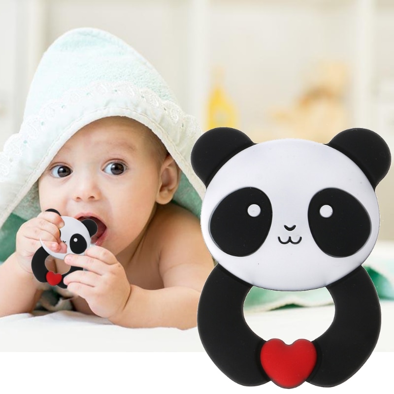 Panda Baby Teethers Pendant Necklace Accessory BPA Free Silicone Chew Toys