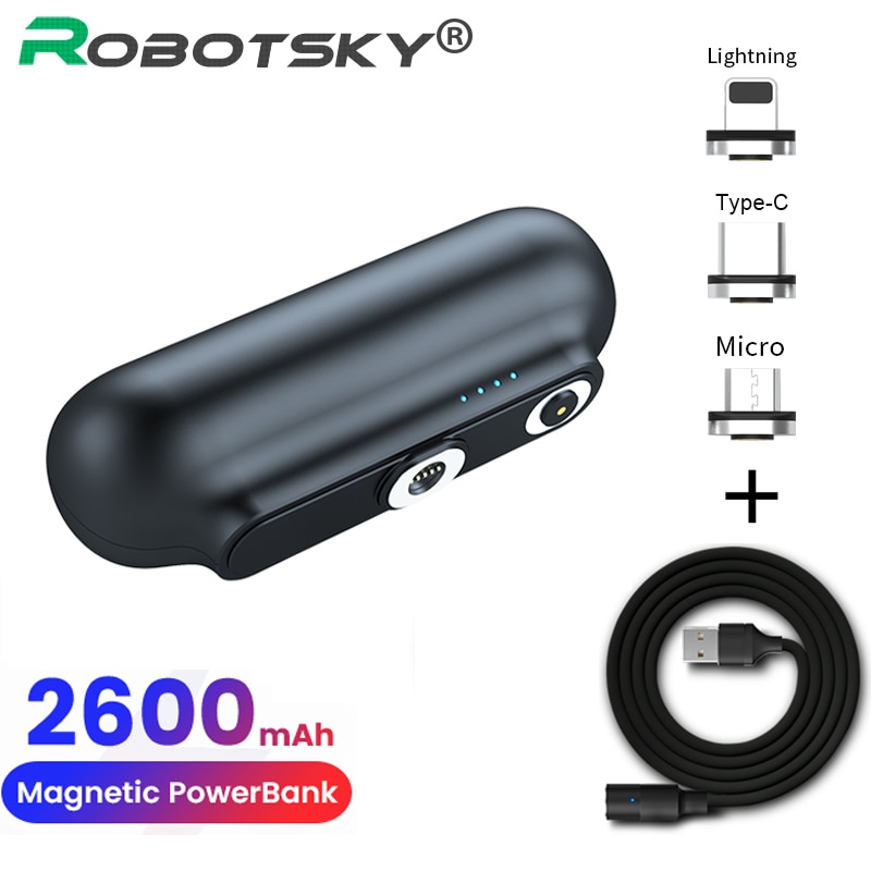 2600mAh Mini Magnet Charger Power Bank For iPhone 12 Emergency Portable External Battery PowerBank External Battery