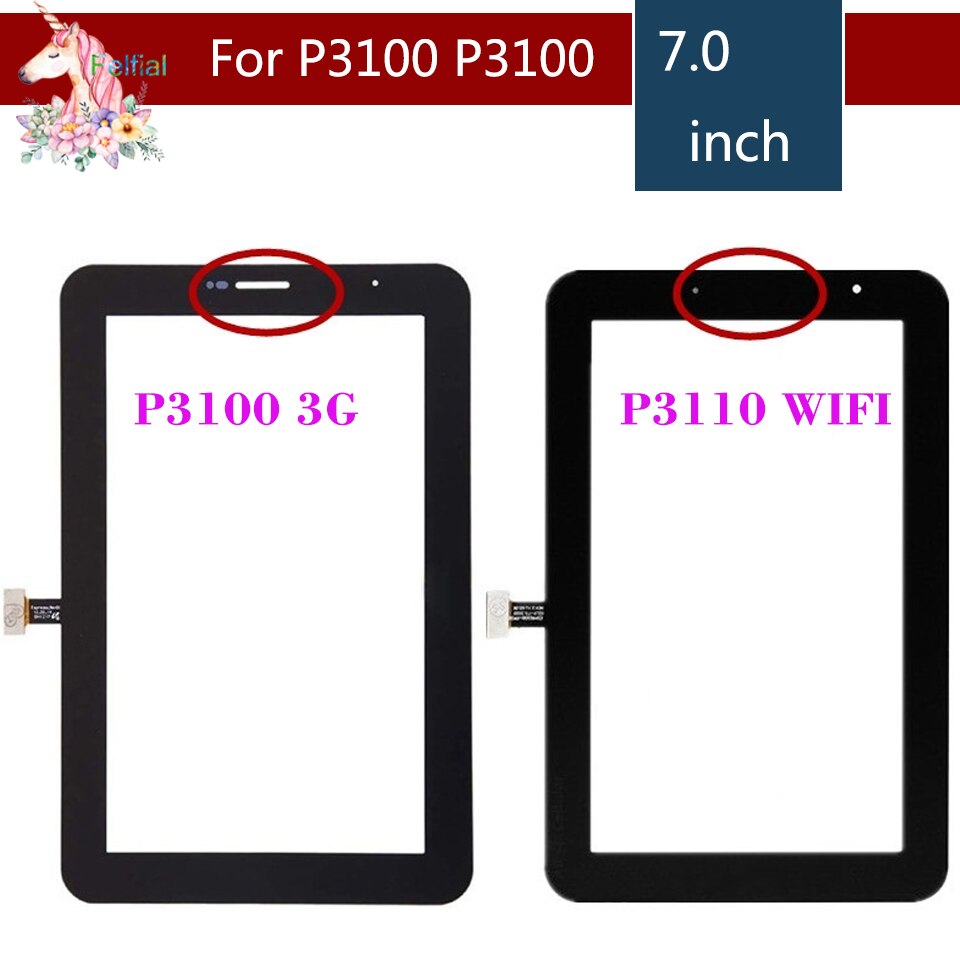 10pcs/lot 7.0&quot; For Samsung Galaxy Tab 2 7.0 P3100 P3110 GT-P3100 GT-P3110 Touch Screen Digitizer Panel Sensor Replacement