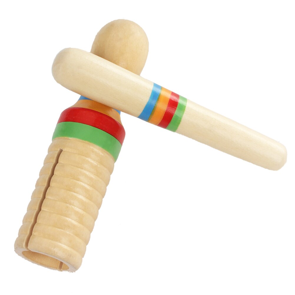 1 juego de instrumentos de madera Chic Novel Safe Durable tubo de sonido de percusión de anillo de rosca única