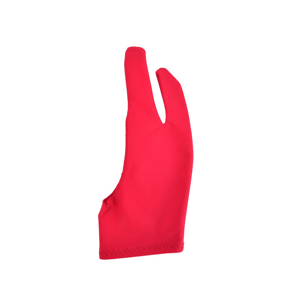 Artiste dessin gant pour tout graphisme dessin tablette 2 doigt Anti-encrassement aussi bien pour main droite que gauche 18.5CM 4 couleurs: Red