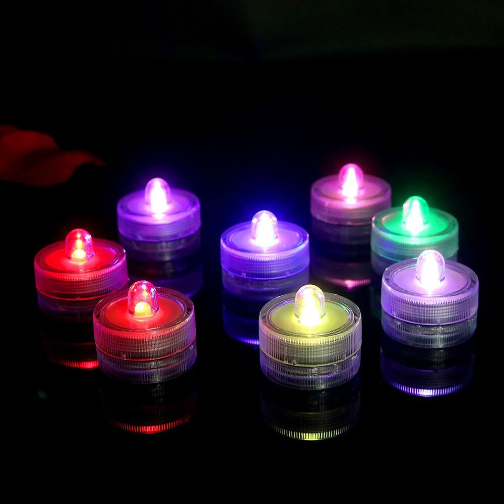 Photophore LED étanche, Simulation de bougie, Submersible, décor de fête de mariage, noël, 12 pièces/lot