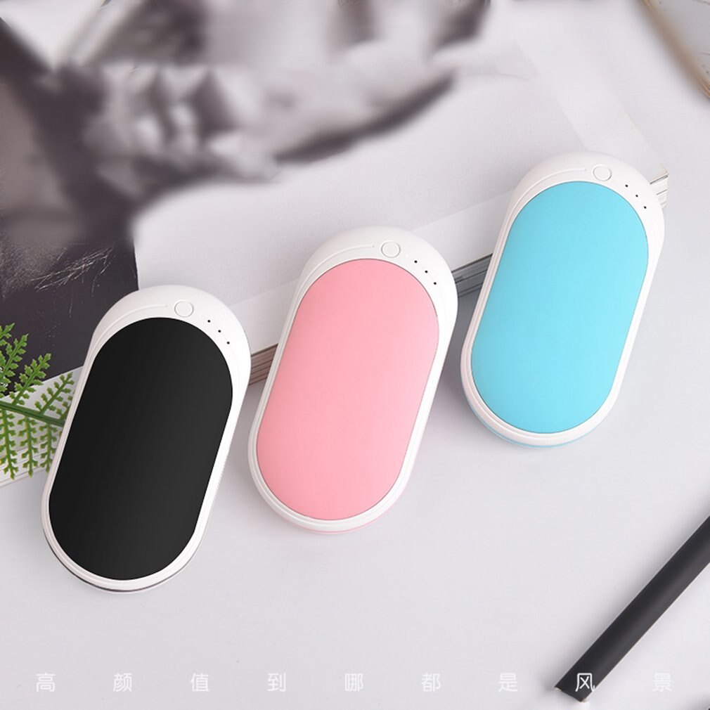 Scaldamani elettrico ricaricabile USB inverno doppio lato riscaldamento Mini 5V tasca a lunga durata Power Bank all'aperto