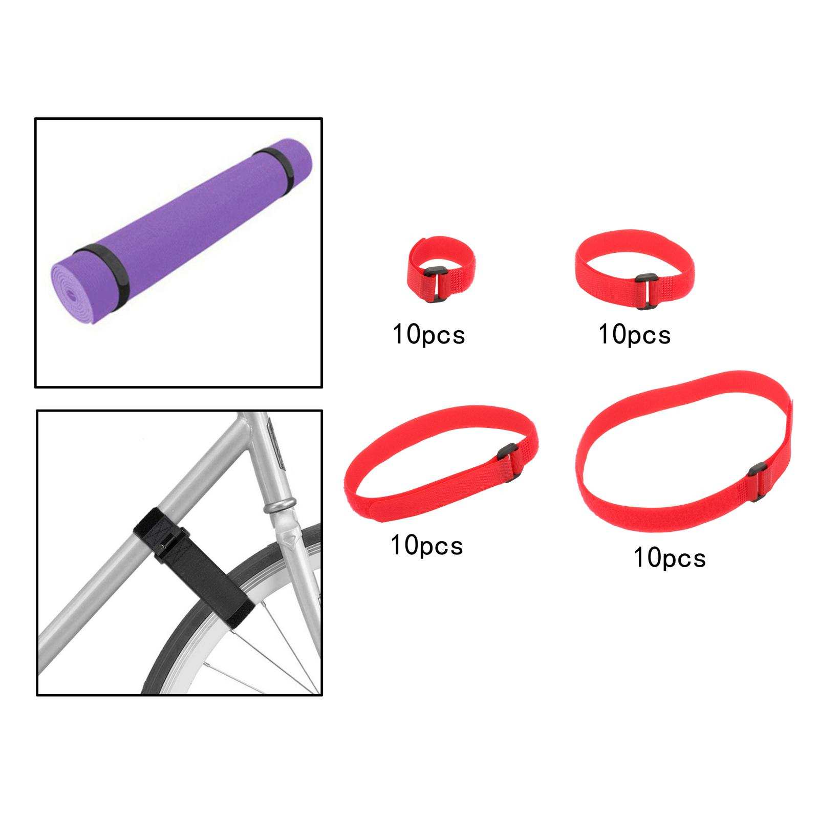 10Pcs Straps Hook&amp; Loop Secure Strap Tiedown Bike Lashing Band