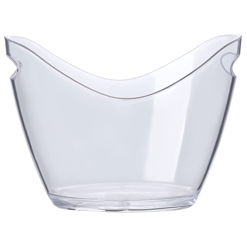 Ice Bucket Wine Bucket Clear Plastic Bucket Perfect For Wine Champagne Or Beer Bottles: Default Title