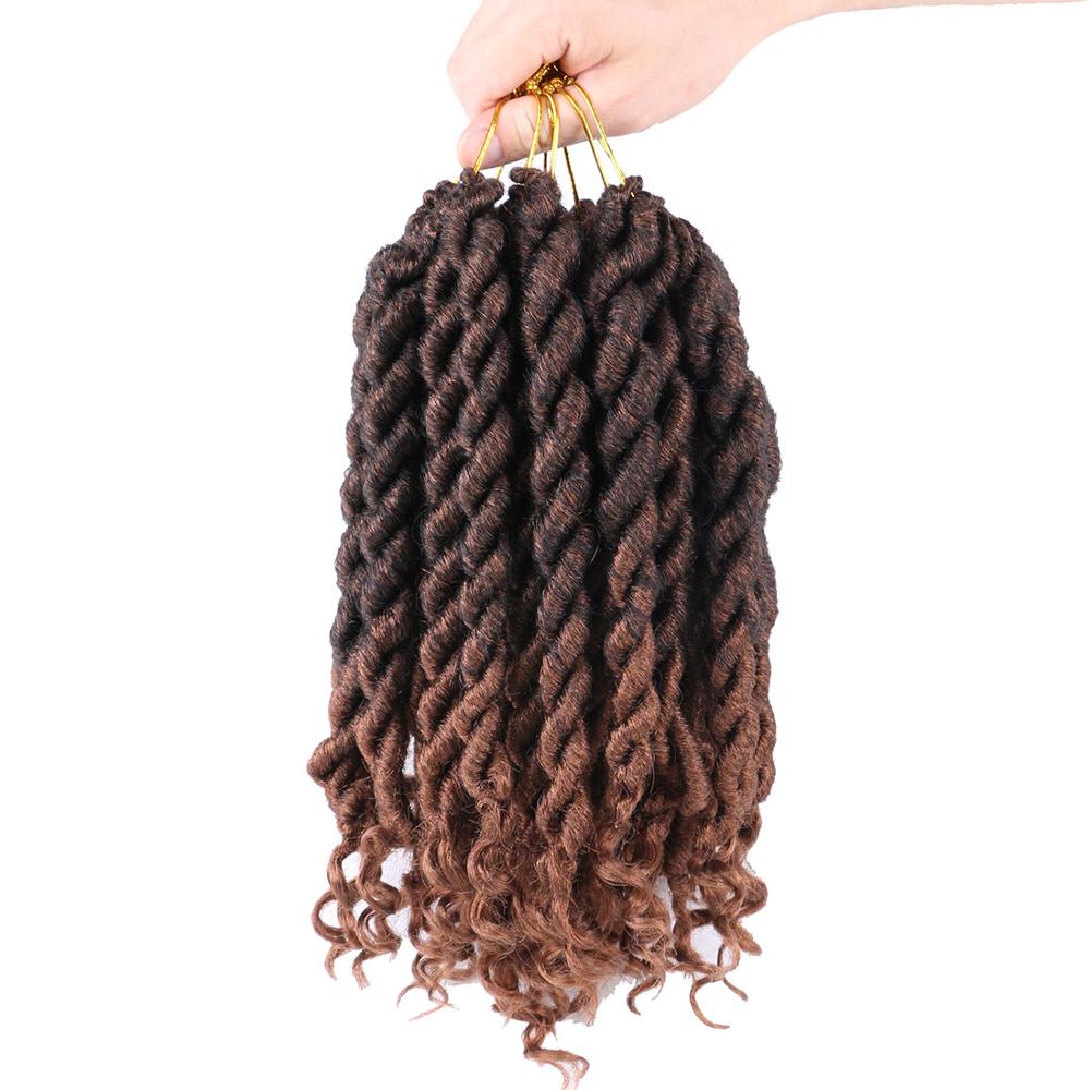 Faux Locs crochet hair with Curly Ends 12 roots/pack Synthetic Hair Crochet Braids Goddess Fauxs Locs Crochet Braiding Hair…: T1B/30 / 6Pcs/Lot