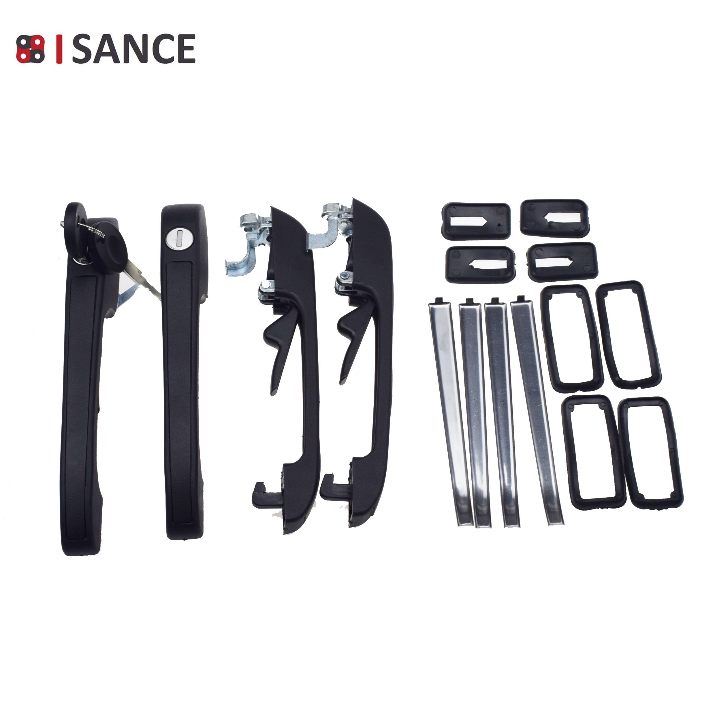 ISANCE-poignée de porte extérieur VW Golf | 4 pièces RL RR FL FR 193839205 193839206 1979