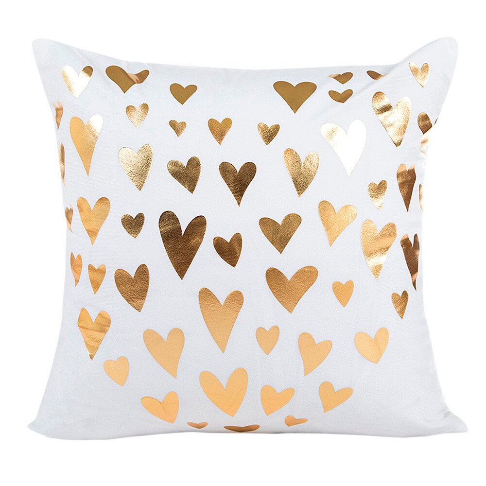 Goud Foliedruk Zachte Kussensloop Sofa Taille Gooi Kussenhoes Home Decor Kussensloop Auto Bed Decor Kussensloop: E